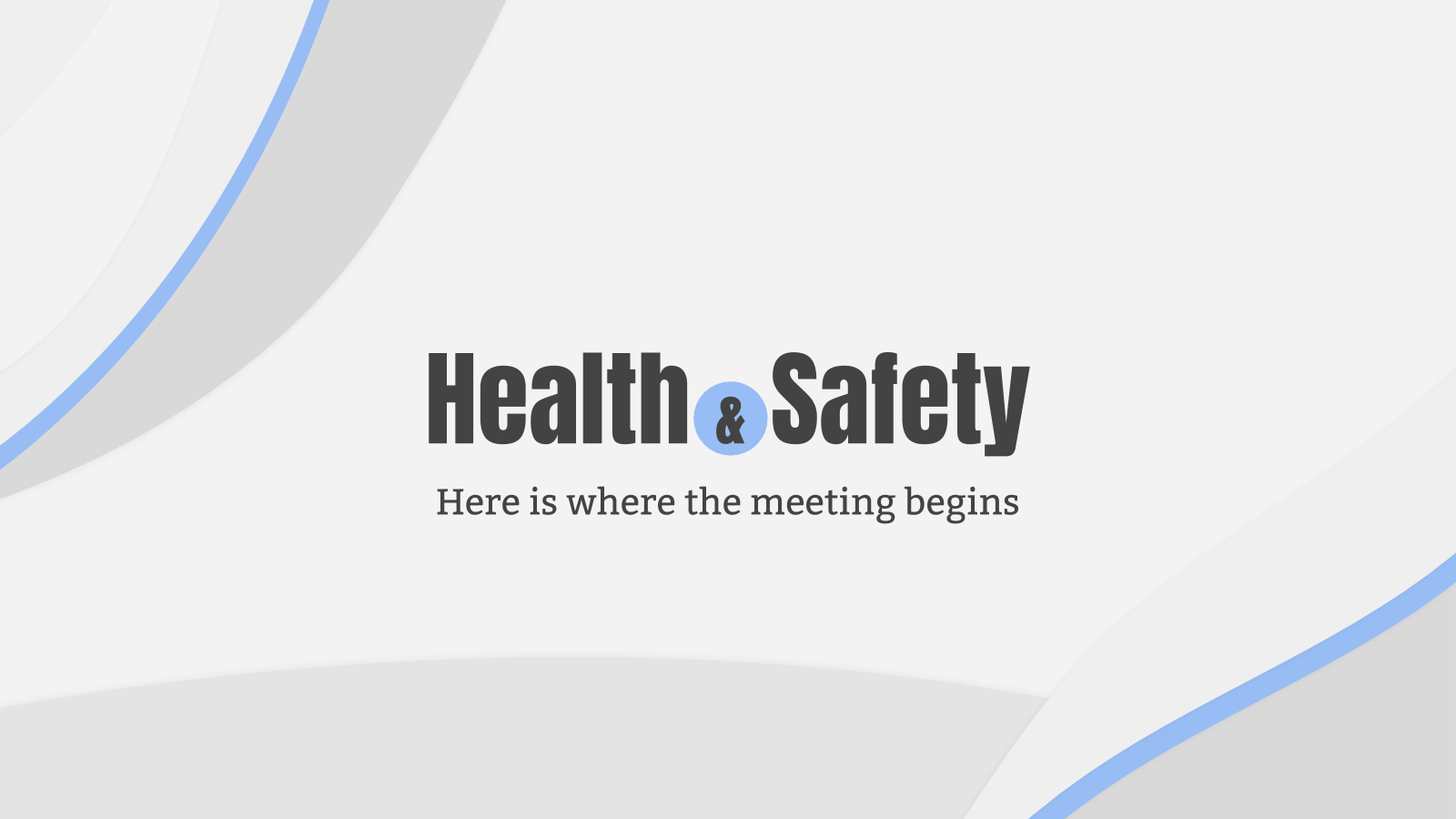 健康与安全会议和PowerPoint模板